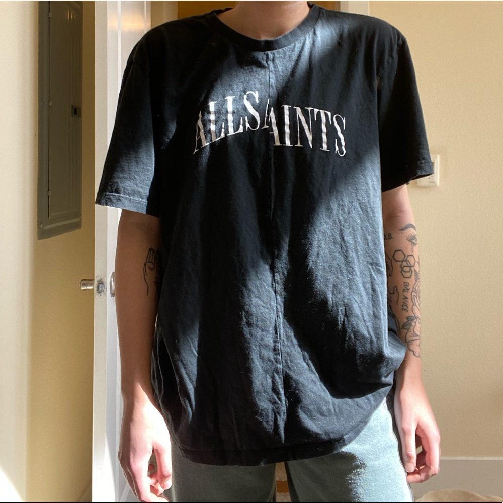 ALL SAINTS SPLIT HEM TEE